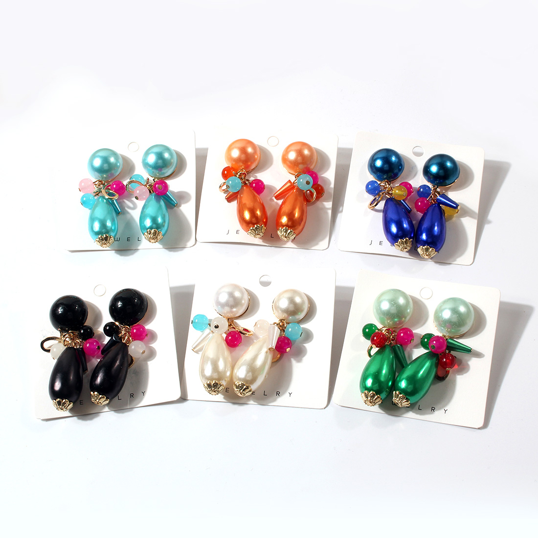 Wholesale Jewelry 1 Pair Simple Style Water Droplets Resin Resin Drop Earrings display picture 5