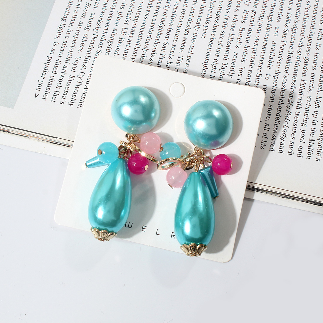 Wholesale Jewelry 1 Pair Simple Style Water Droplets Resin Resin Drop Earrings display picture 10