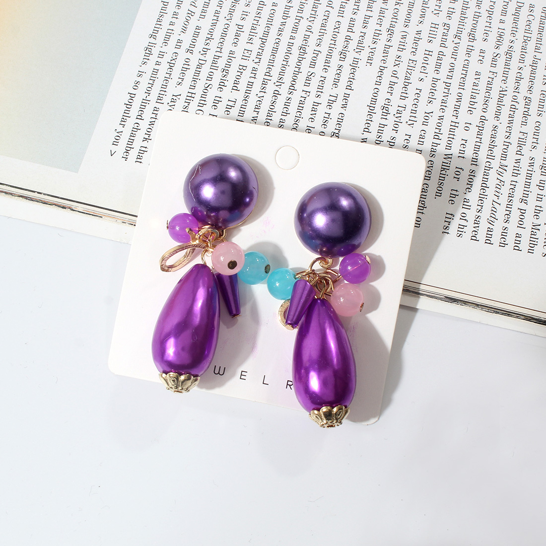 Wholesale Jewelry 1 Pair Simple Style Water Droplets Resin Resin Drop Earrings display picture 9