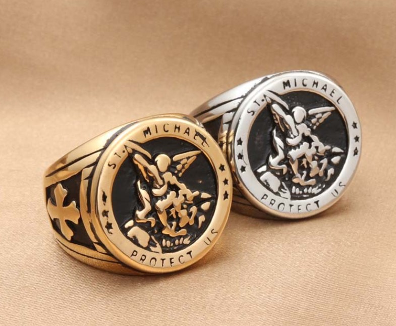 1 Piece Retro Cross Titanium Steel Polishing Rings display picture 4