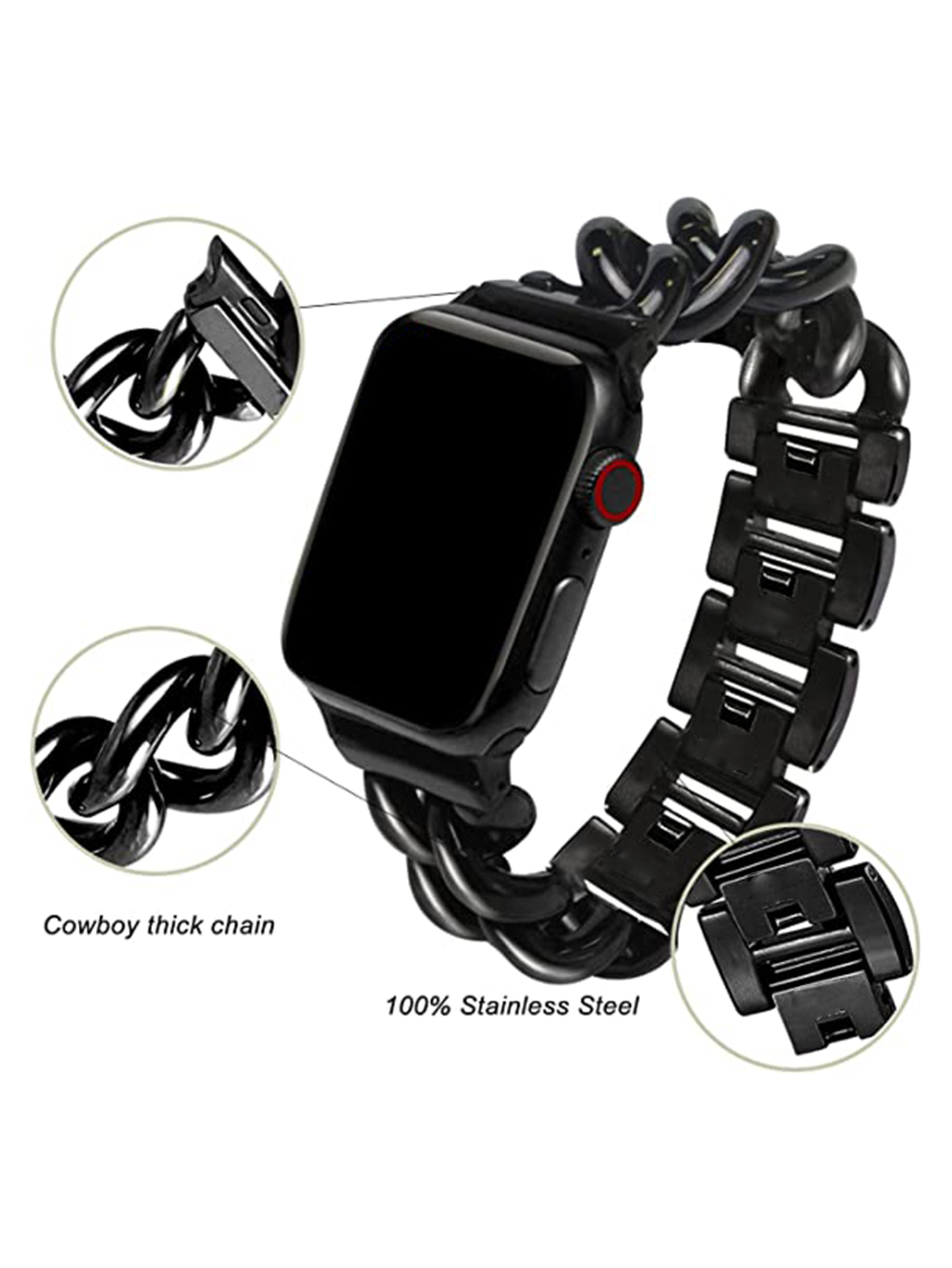 Metal Denim Chain Strap For  Watch Simple Fashion Strap display picture 2