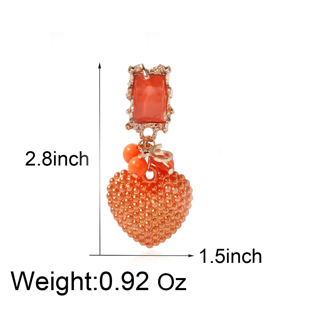 Wholesale Jewelry 1 Pair Vacation Heart Shape Resin Drop Earrings display picture 1