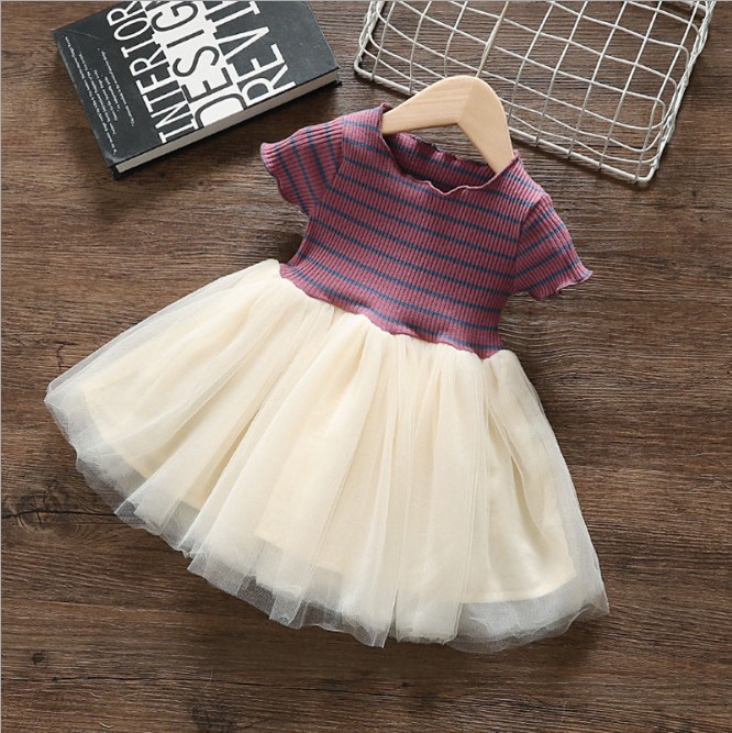 Cute Basic Solid Color Patchwork Cotton Girls Dresses display picture 1