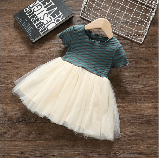 Cute Basic Solid Color Patchwork Cotton Girls Dresses display picture 2