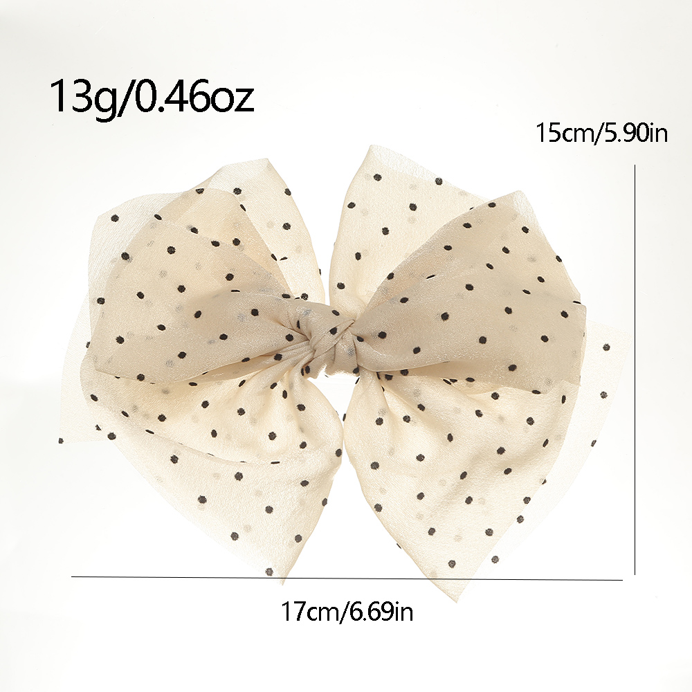 Cute Round Dots Bow Knot Cloth Hair Clip display picture 1