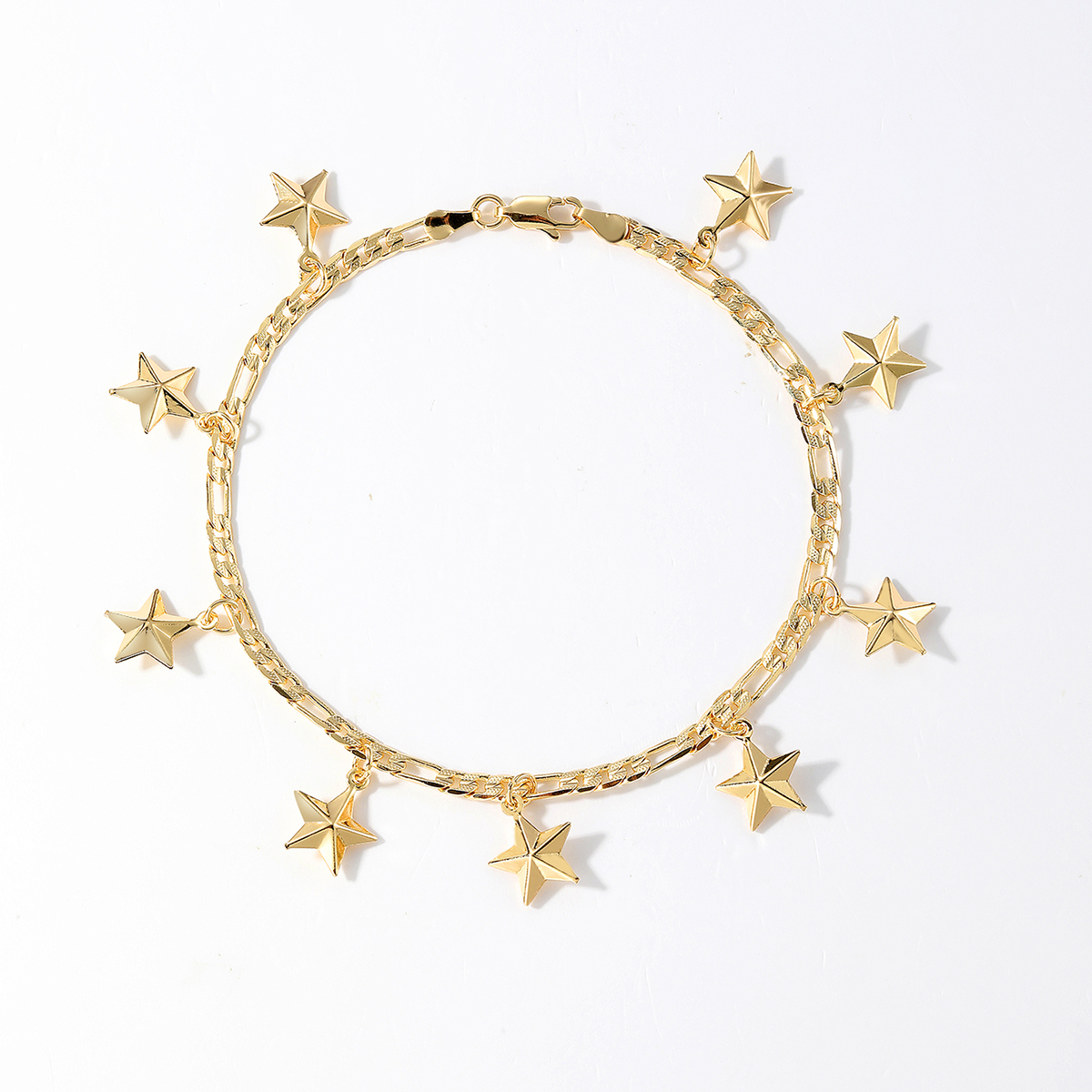 Casual Tortoise Star Dolphin 18k Gold Plated Copper Wholesale Anklet display picture 12