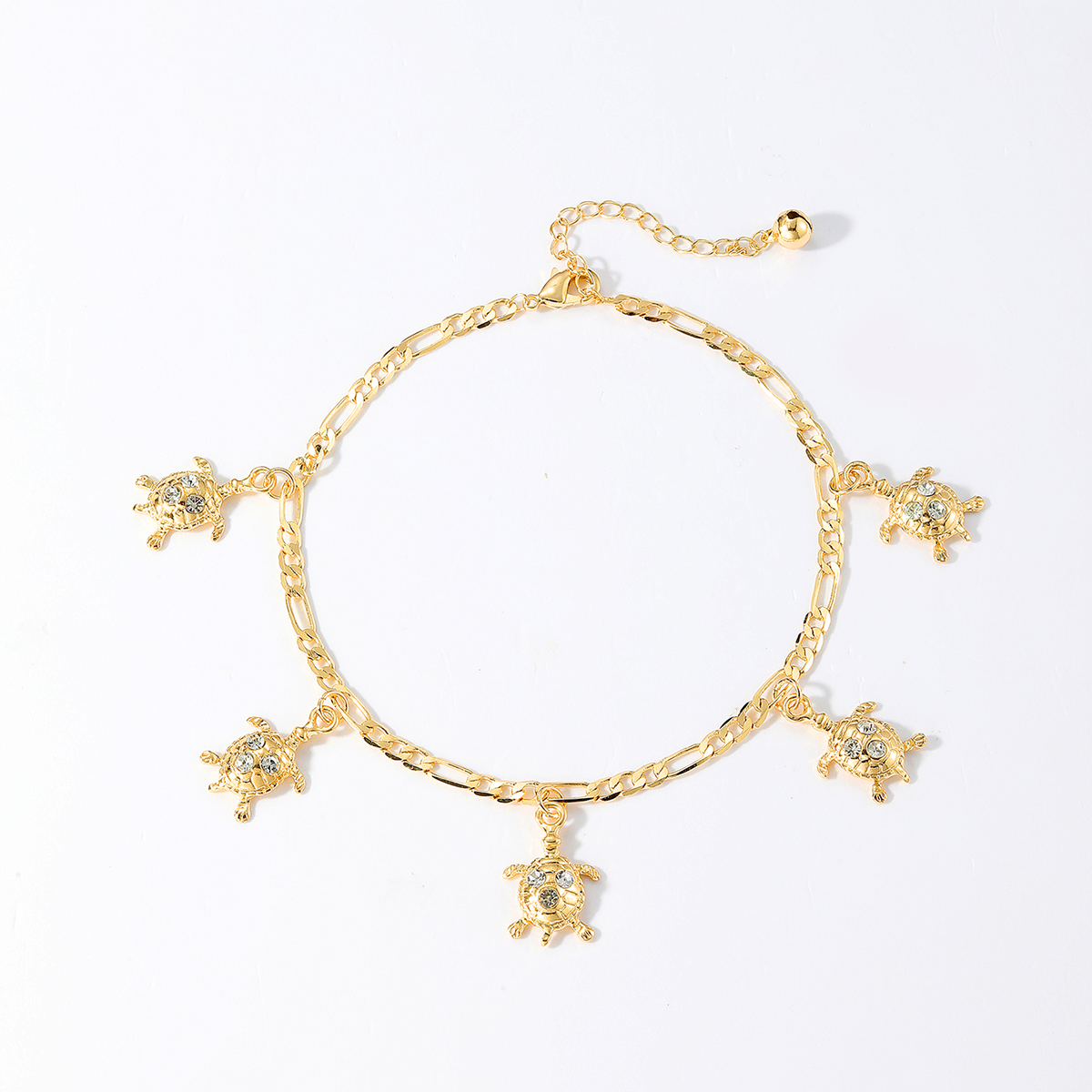 Casual Tortoise Star Dolphin 18k Gold Plated Copper Wholesale Anklet display picture 1