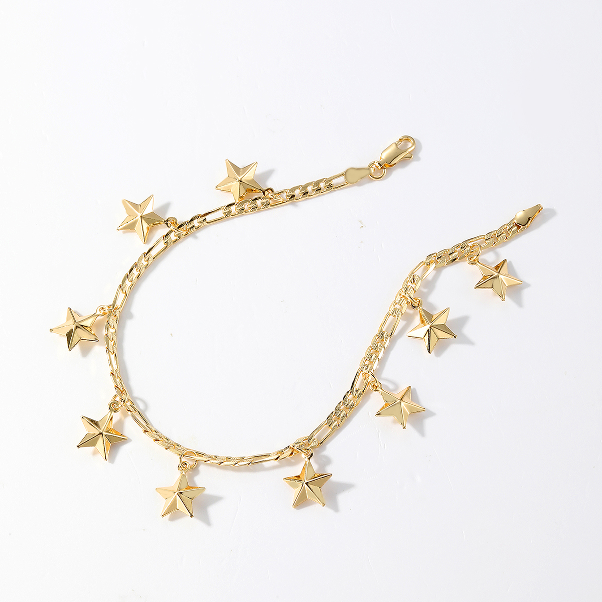 Casual Tortoise Star Dolphin 18k Gold Plated Copper Wholesale Anklet display picture 7