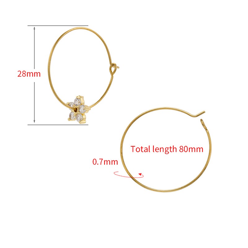 Simple Style Round Star Brass Plating Inlay Zircon 18k Gold Plated Pendants Jewelry Accessories display picture 9