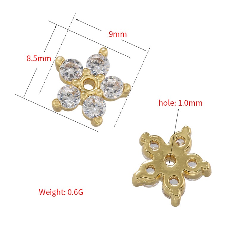 Simple Style Round Star Brass Plating Inlay Zircon 18k Gold Plated Pendants Jewelry Accessories display picture 10
