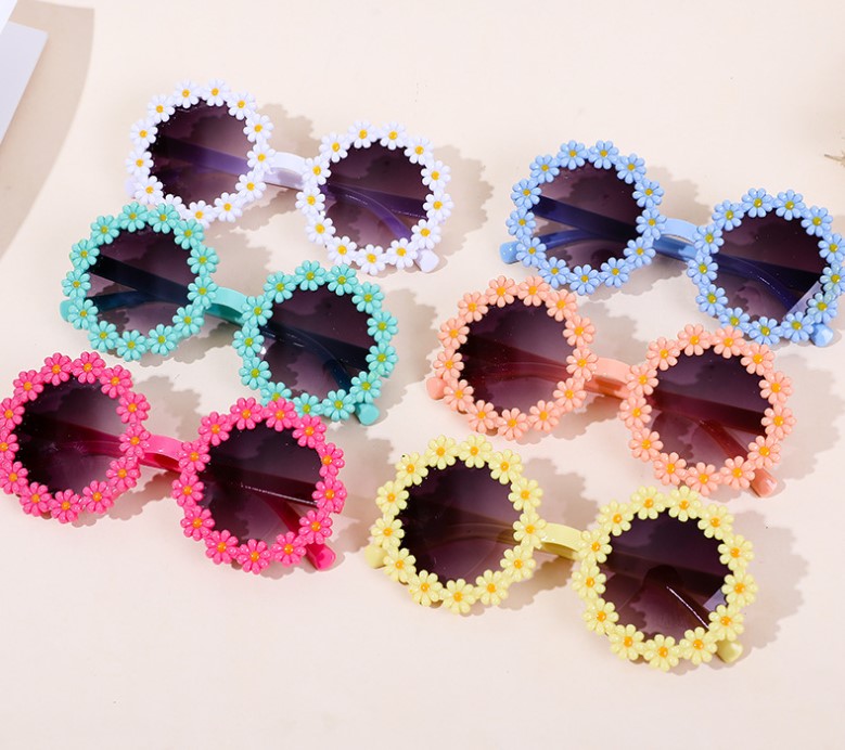 Vacation Flower Ac Round Frame Full Frame Kids Sunglasses display picture 4