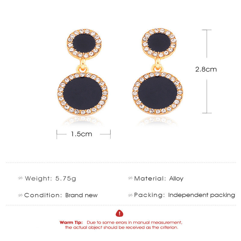 Wholesale Jewelry 1 Pair Simple Style Pentagram Round Square Alloy Artificial Diamond Gold Plated Drop Earrings Ear Studs display picture 2