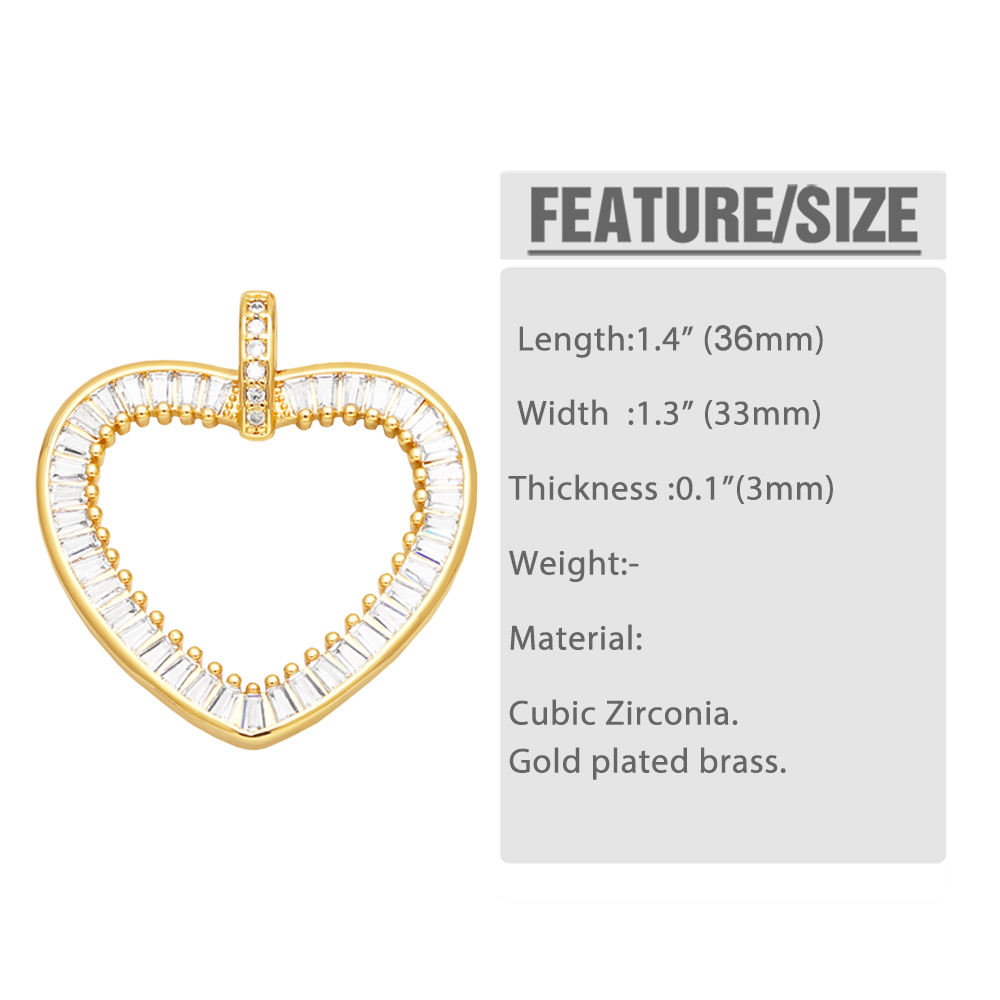 Ins Style Portrait Heart Shape Eye Copper Plating Inlay Zircon 18k Gold Plated Pendants Jewelry Accessories display picture 1