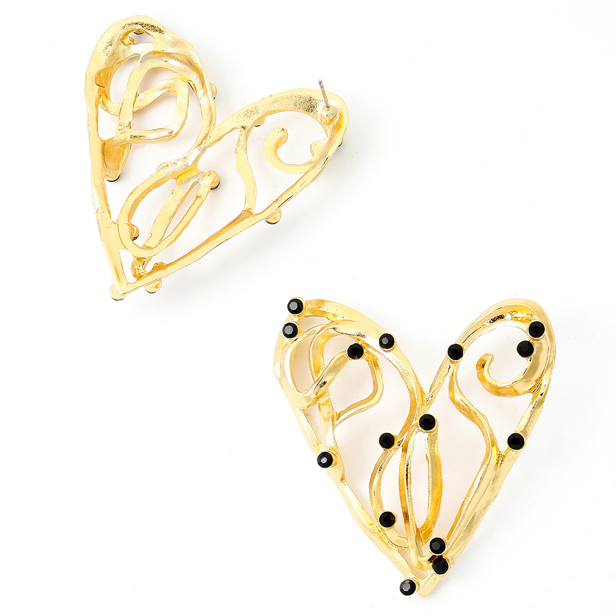 Wholesale Jewelry 1 Pair Artistic Heart Shape Alloy Artificial Diamond Ear Studs display picture 5
