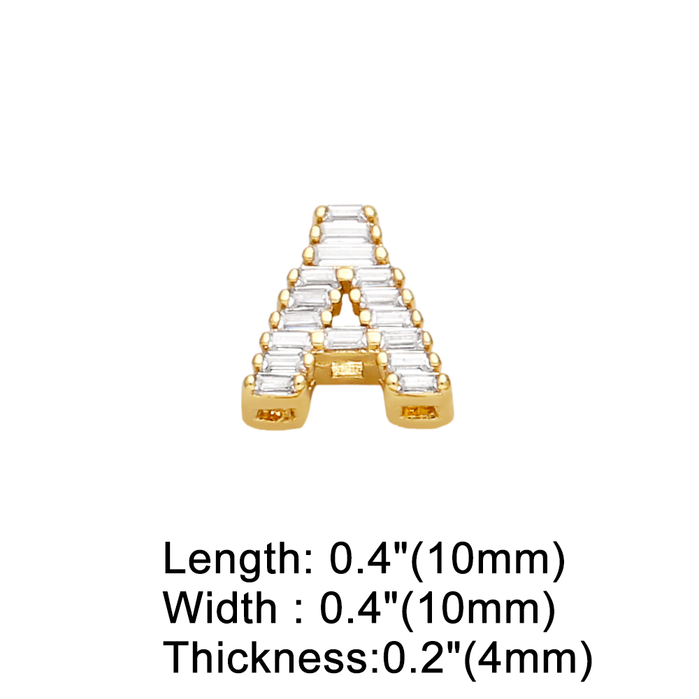 1 Piece Copper Zircon Letter Simple Style display picture 4