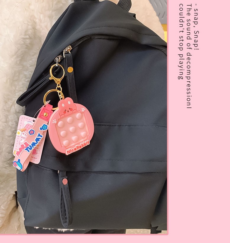 1 Piece Cartoon Style Rabbit Bear Duck Arylic Alloy Women's Bag Pendant Keychain display picture 2