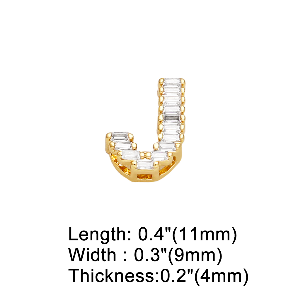 1 Piece Copper Zircon Letter Simple Style display picture 9