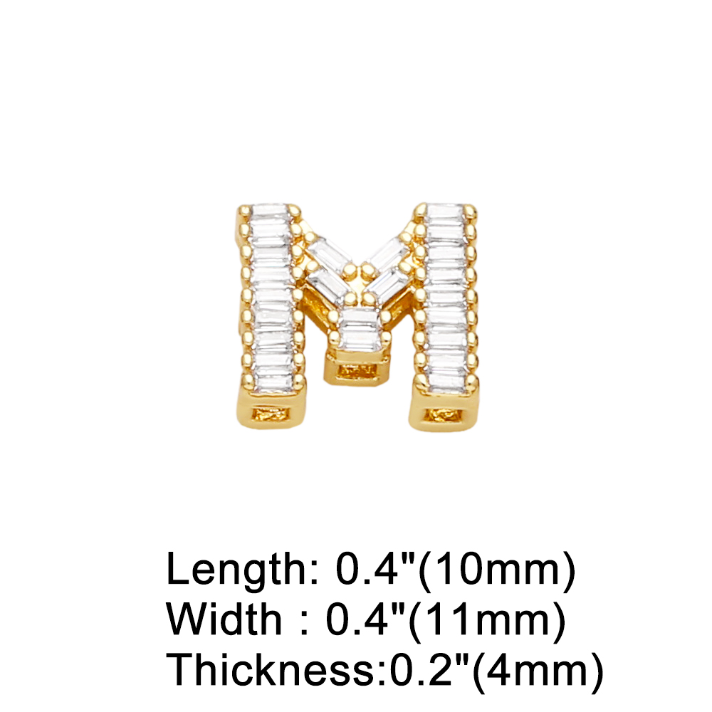 1 Piece Copper Zircon Letter Simple Style display picture 16