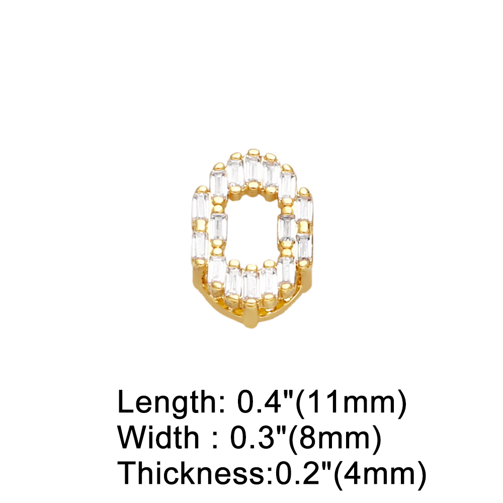 1 Piece Copper Zircon Letter Simple Style display picture 10