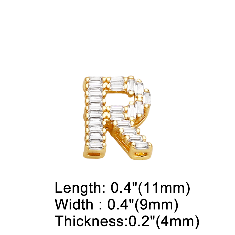 1 Piece Copper Zircon Letter Simple Style display picture 18