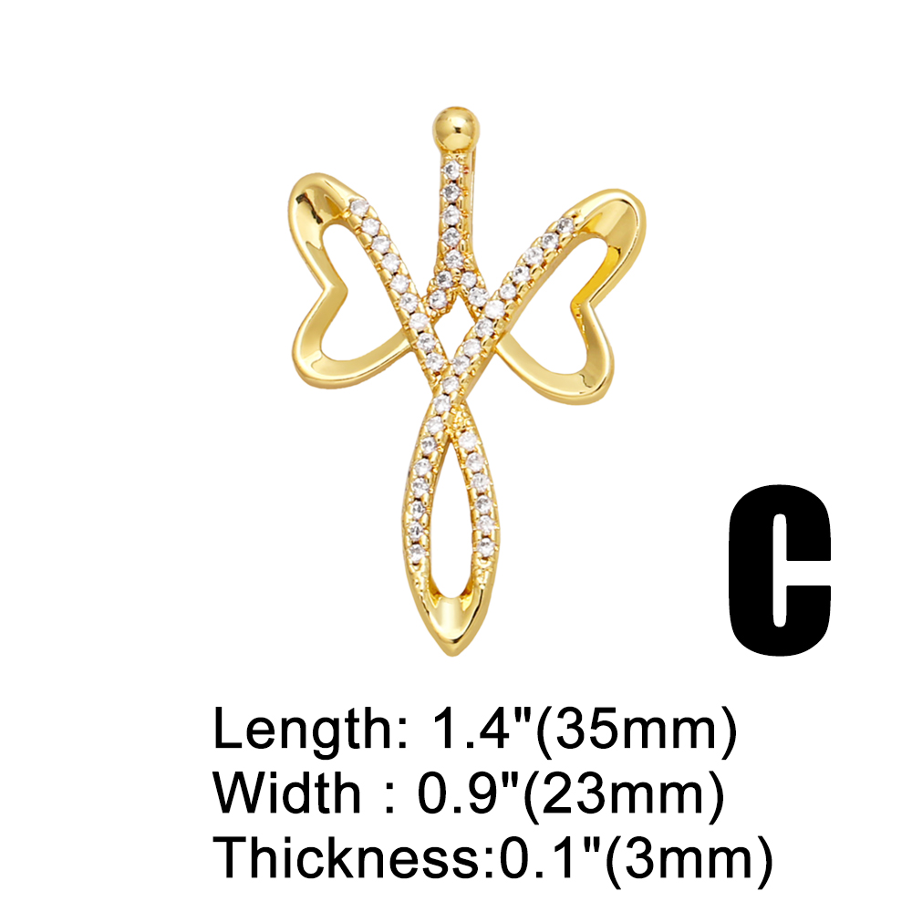 1 Piece Copper Zircon Cross INS Style display picture 6