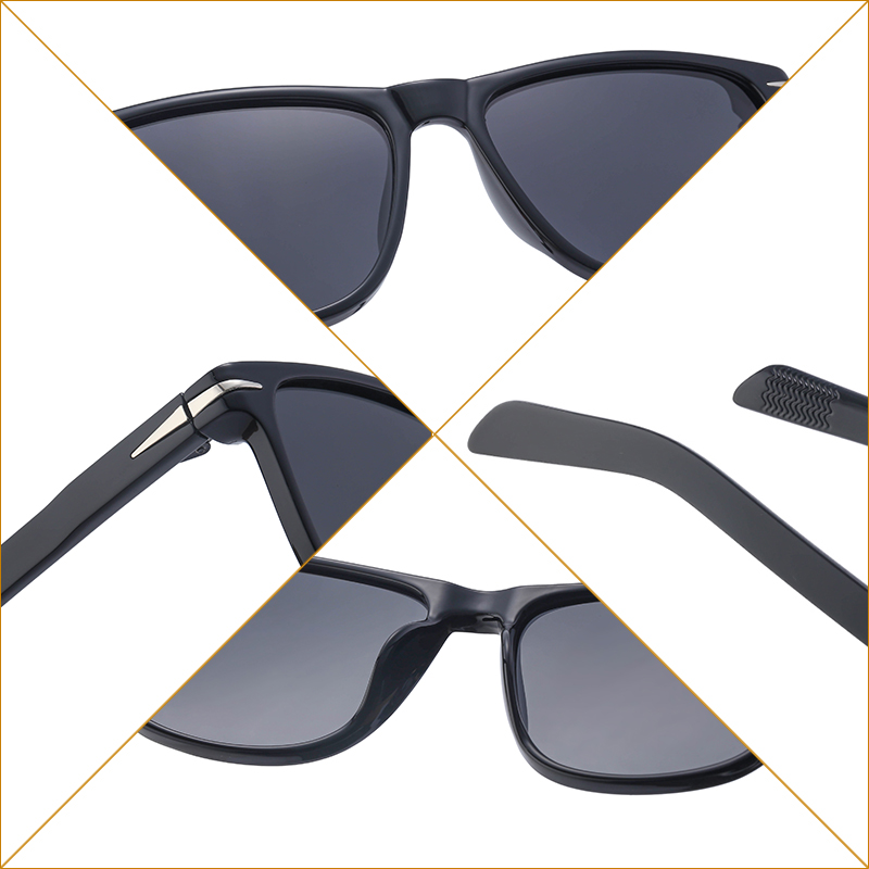 Casual Solid Color Tac Square Full Frame Men's Sunglasses display picture 4