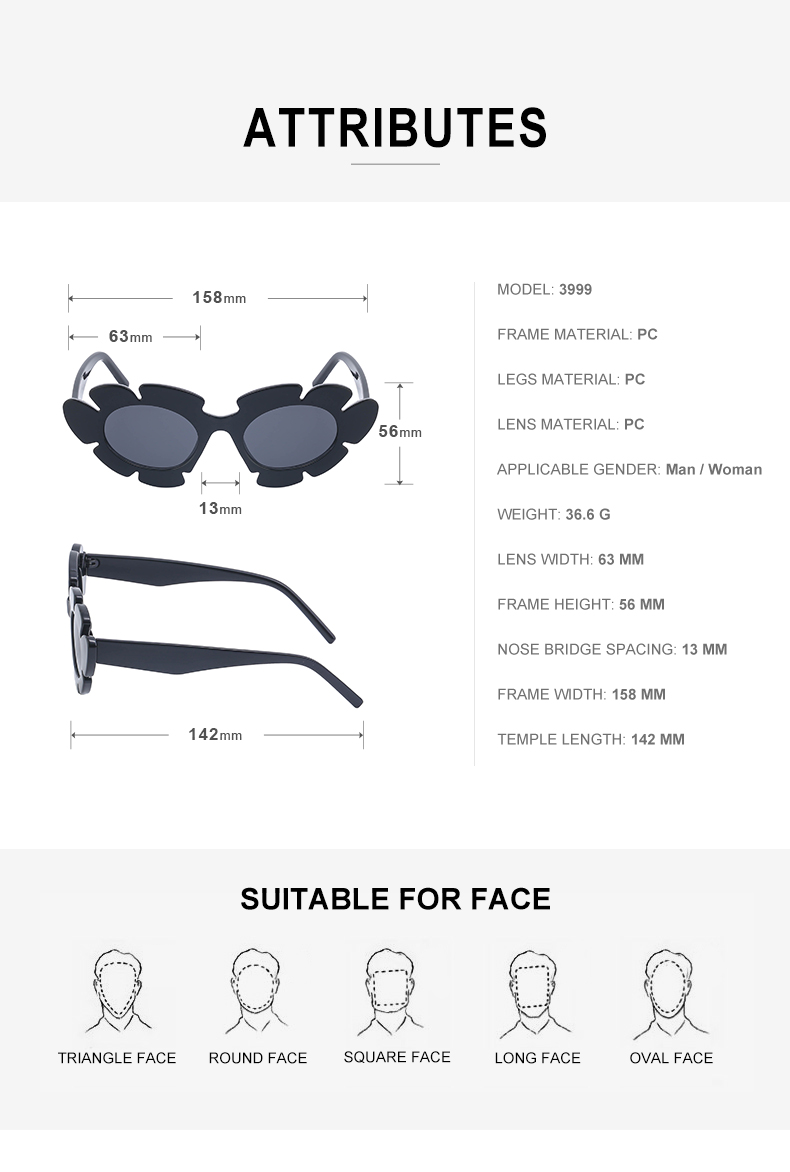Casual Funny Solid Color Pc Special-shaped Mirror Full Frame Women's Sunglasses display picture 5
