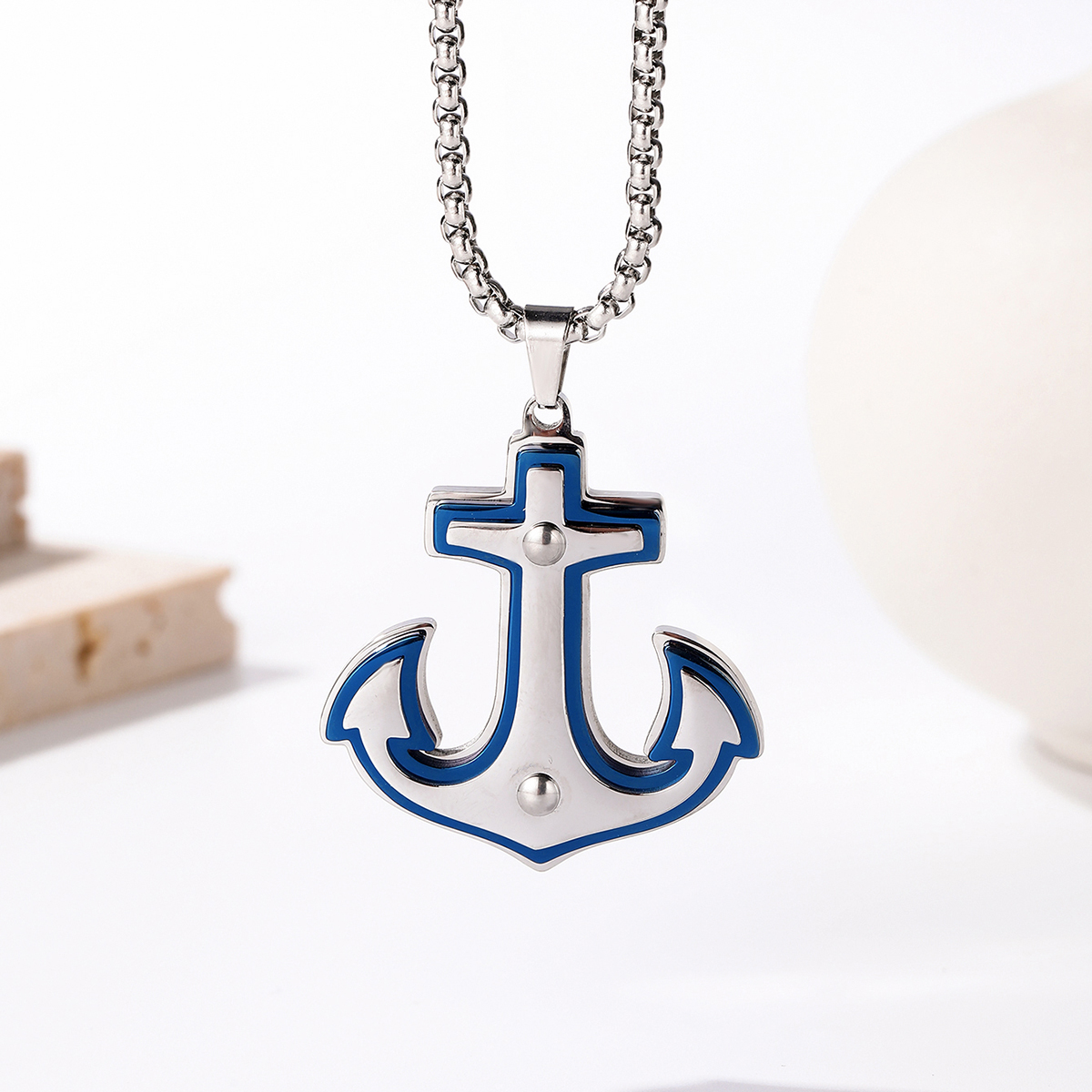 Vintage Style Anchor 304 Stainless Steel Plating Men'S Pendant Necklace display picture 1