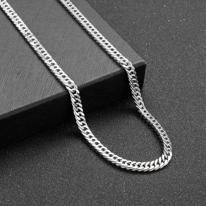 1 Piece Fashion Solid Color Titanium Steel Men's Necklace display picture 3