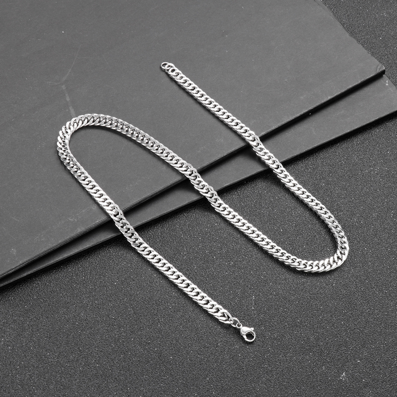 1 Piece Fashion Solid Color Titanium Steel Men's Necklace display picture 2