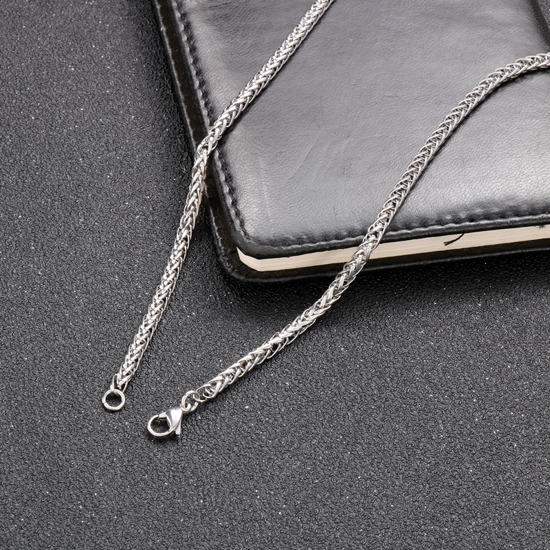 1 Piece Fashion Solid Color Titanium Steel Unisex Necklace display picture 2