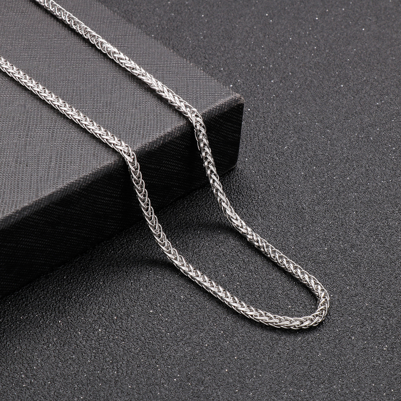 1 Piece Fashion Solid Color Titanium Steel Unisex Necklace display picture 3