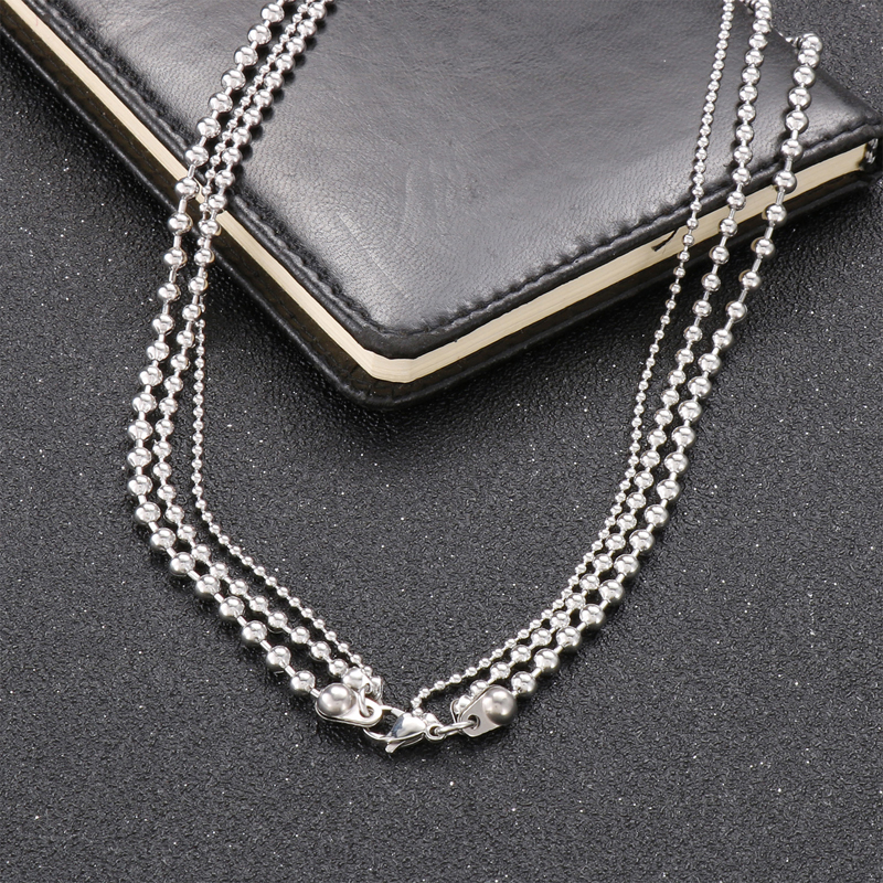 1 Piece Fashion Solid Color Titanium Steel Unisex Layered Necklaces display picture 11