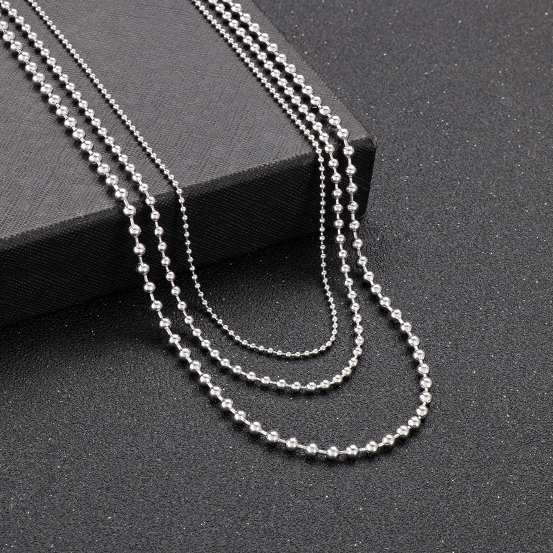1 Piece Fashion Solid Color Titanium Steel Unisex Layered Necklaces display picture 12