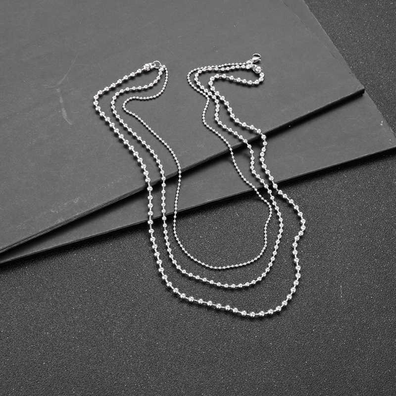 1 Stück Mode Einfarbig Titan Stahl Unisex Geschichtete Halskette display picture 5