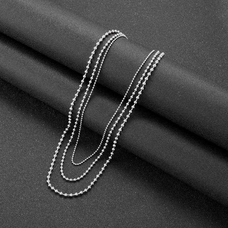 1 Stück Mode Einfarbig Titan Stahl Unisex Geschichtete Halskette display picture 6