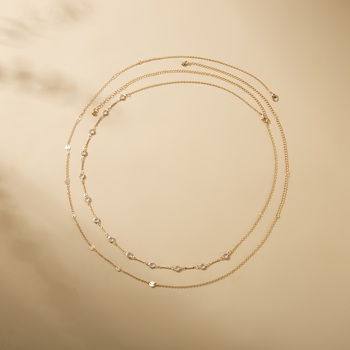 1 Piece Fashion Round Dots Tassel Alloy Copper Layered Inlay Rhinestones Women's Waist Chain display picture 6