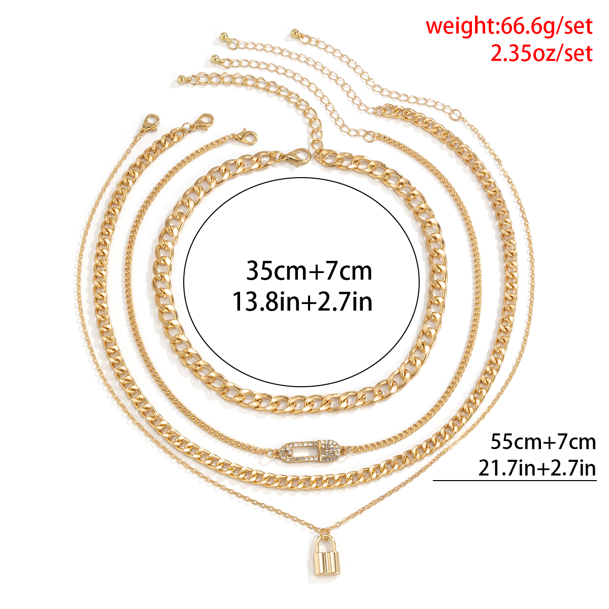 Wholesale Jewelry Fashion Number Lock Alloy Iron Rhinestones Hollow Out Inlay Necklace display picture 1