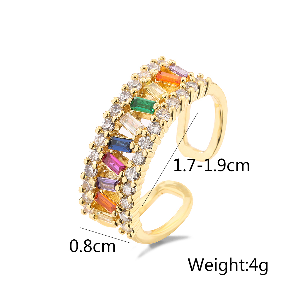 1 Piece Fashion Round Copper Plating Inlay Pearl Zircon Open Ring display picture 2