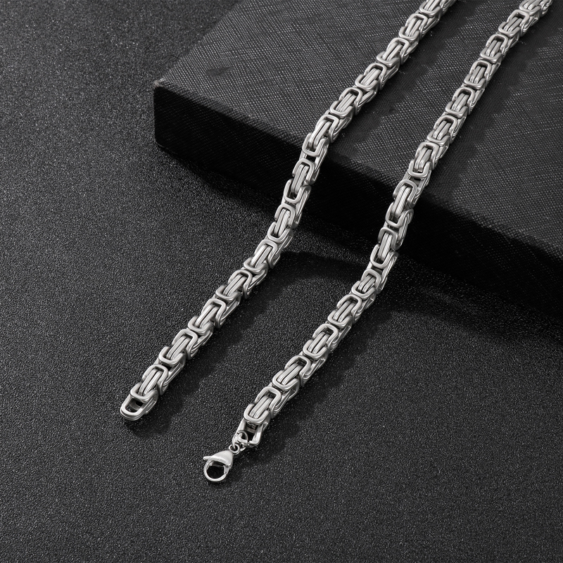 1 Piece Fashion Solid Color Titanium Steel Unisex Necklace display picture 2