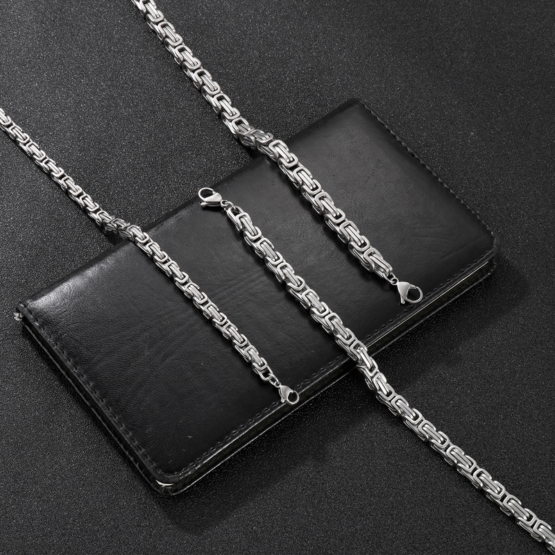 1 Stück Mode Einfarbig Titan Stahl Unisex Halskette display picture 4