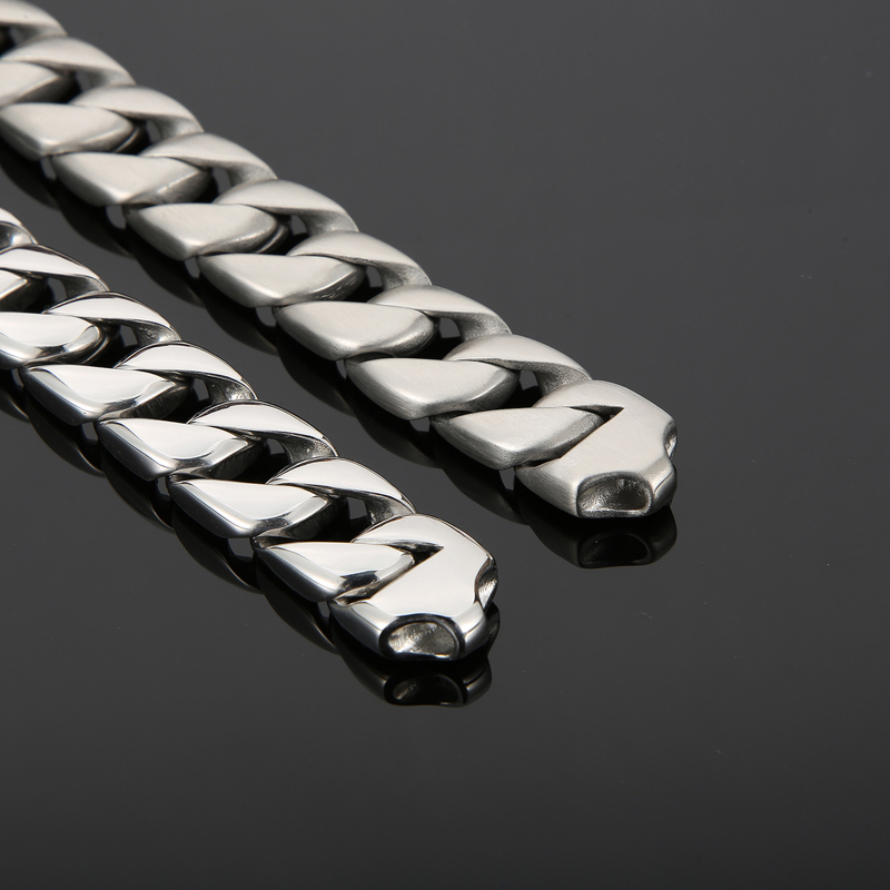 1 Piece Simple Style Solid Color Titanium Steel Men's Bracelets display picture 10