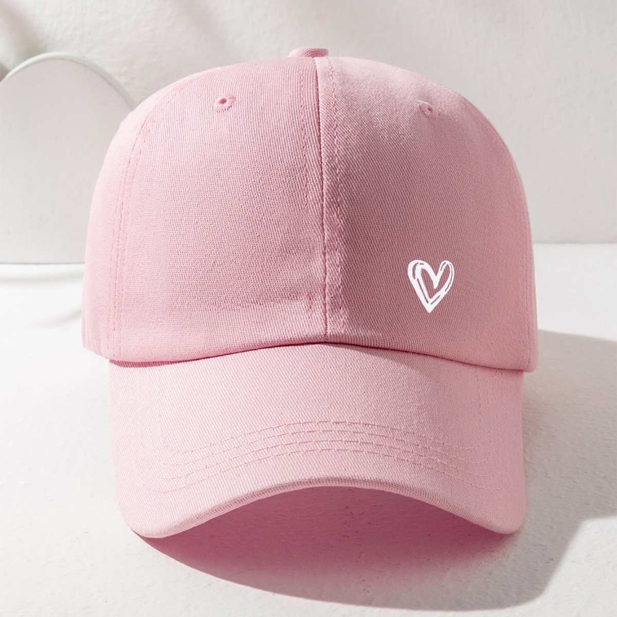 Unisex Simple Style Heart Shape Printing Curved Eaves Baseball Cap display picture 4