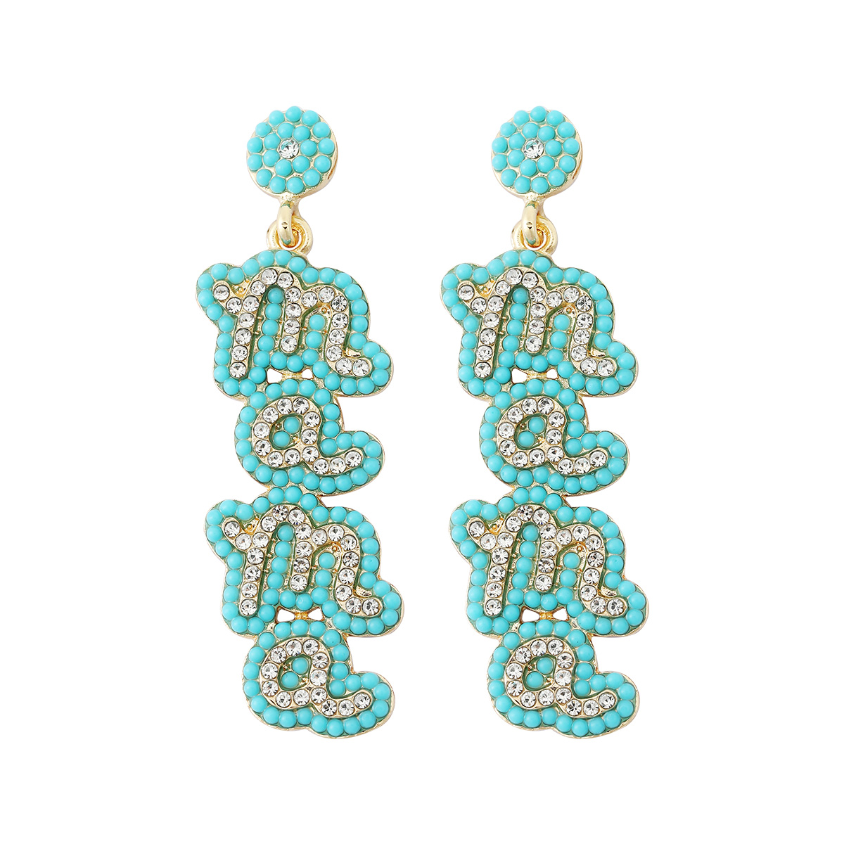 Bijoux En Gros 1 Paire Mama Lettre Alliage Strass Boucles D'oreilles display picture 2