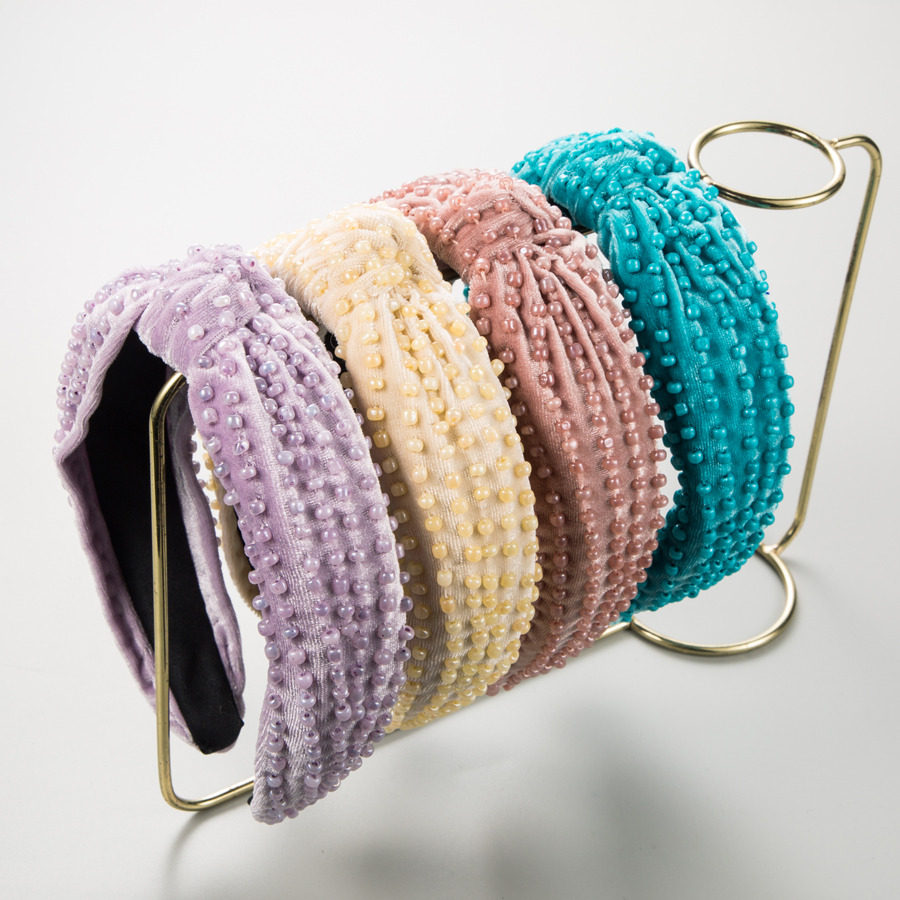 Simple Style Knot Cloth Beaded Hair Band display picture 2