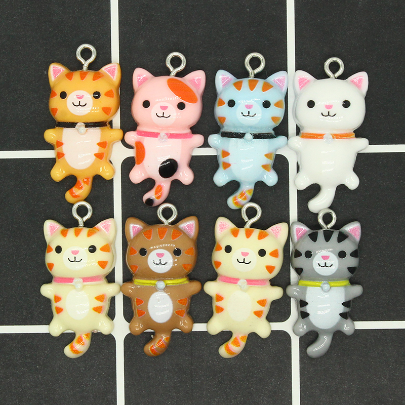 Mignon Chat Résine Pendentifs display picture 5