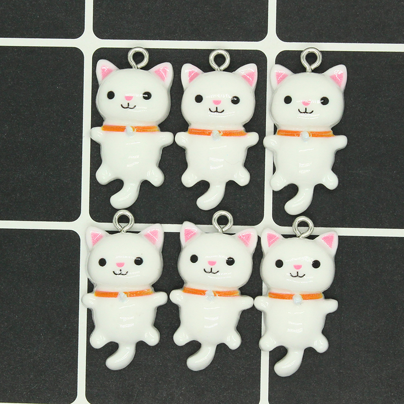 Cute Cat Resin Pendants display picture 8