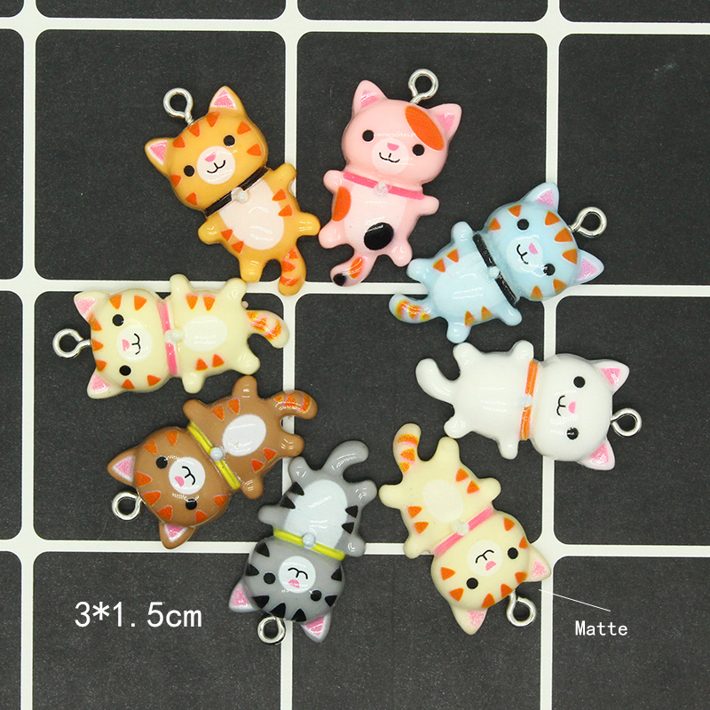Cute Cat Resin Pendants display picture 13