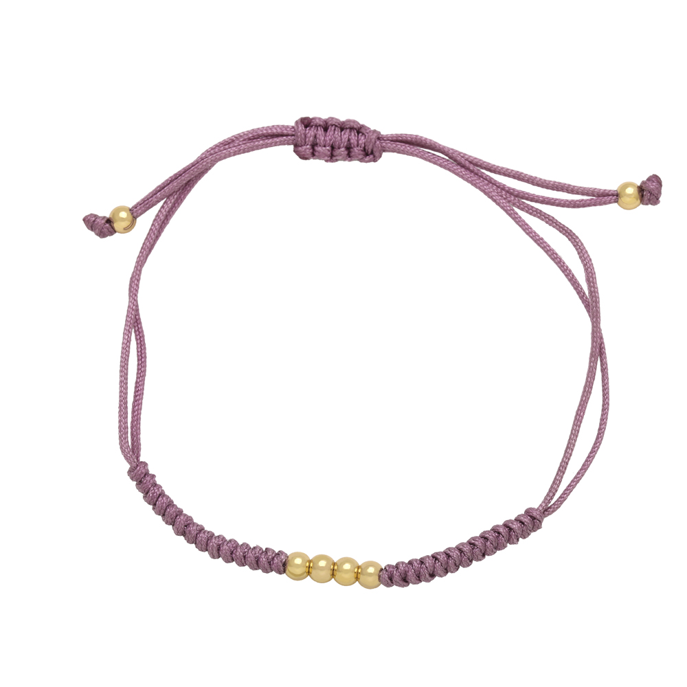 Simple Style Round Rope Copper Beaded Plating Braid 18k Gold Plated Unisex Bracelets display picture 3