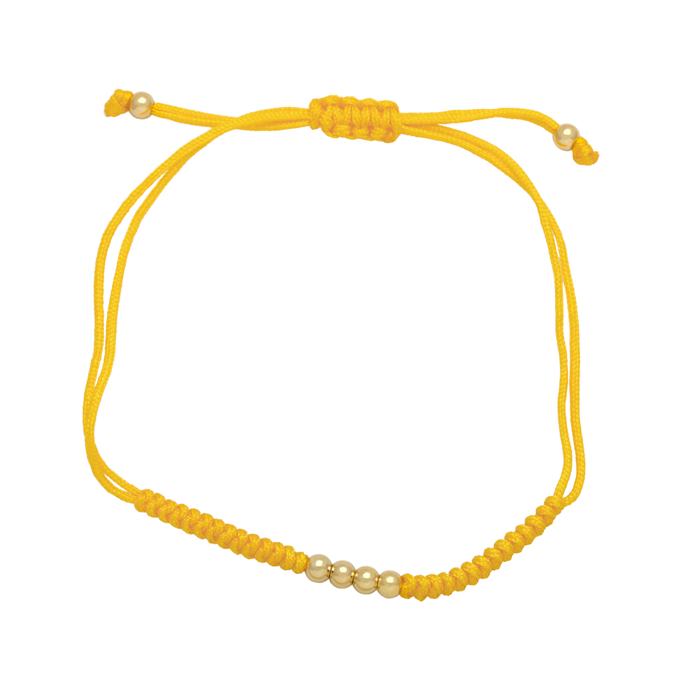Simple Style Round Rope Copper Beaded Plating Braid 18k Gold Plated Unisex Bracelets display picture 4